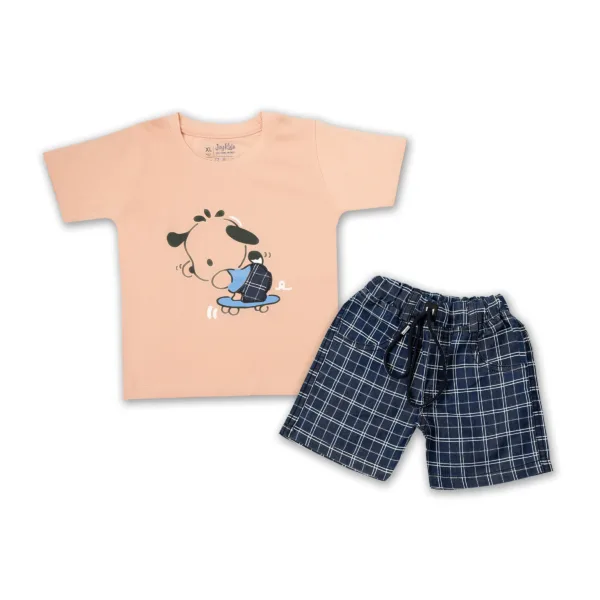 Joy Kids Baby Boy Suit Set – Cotton Top & Denim Pants