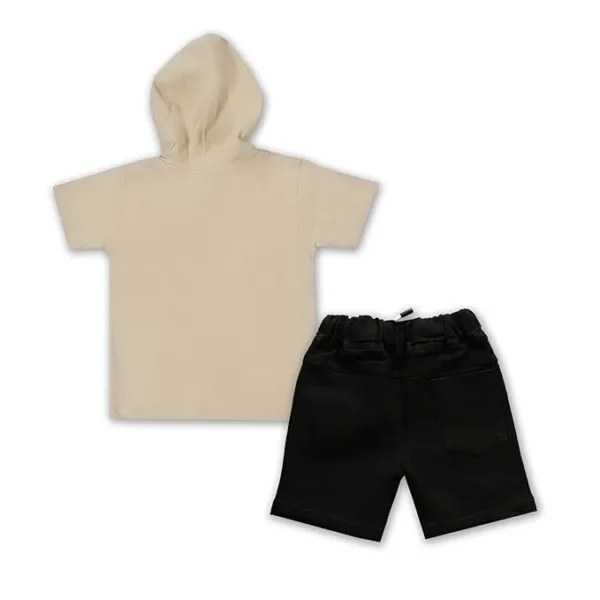 JOY KIDS Baby Boy Two-Piece Set – Knit Top with Chest Embroidery & Black Denim