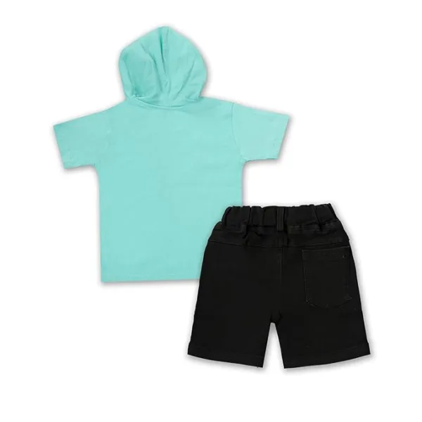 JOY KIDS Baby Boy Two-Piece Set – Knit Top with Chest Embroidery & Black Denim