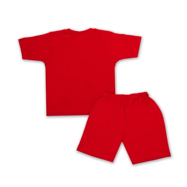JOY KIDS Baby Boy Two-Piece Set – Knit Fabric with Chest & Leg Print