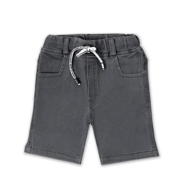 JOY KIDS Baby Boy Two-Piece Set – Knit Top with Chest Embroidery & Stretchable Lycra Denim Bottom