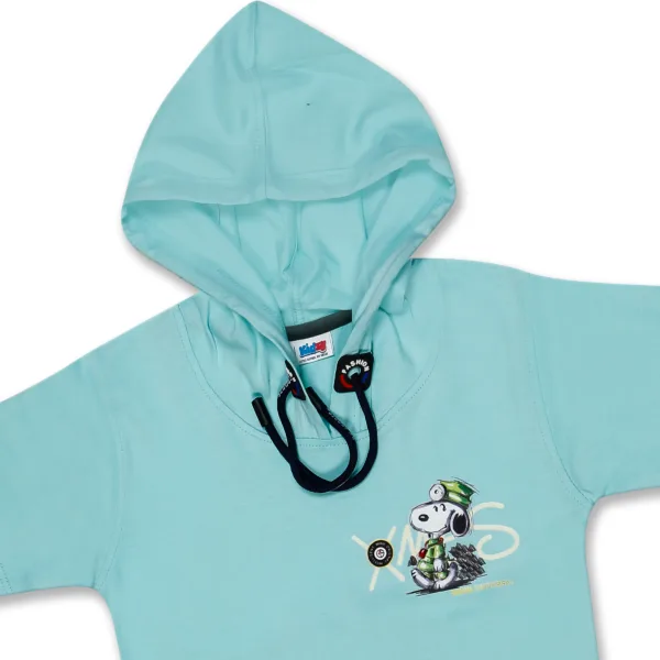 JOY KIDS Baby Boy Two-Piece Hoodie Set – Knit Fabric with Front Pocket Print & Back Print