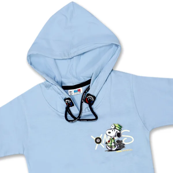 JOY KIDS Baby Boy Two-Piece Hoodie Set – Knit Fabric with Front Pocket Print & Back Print