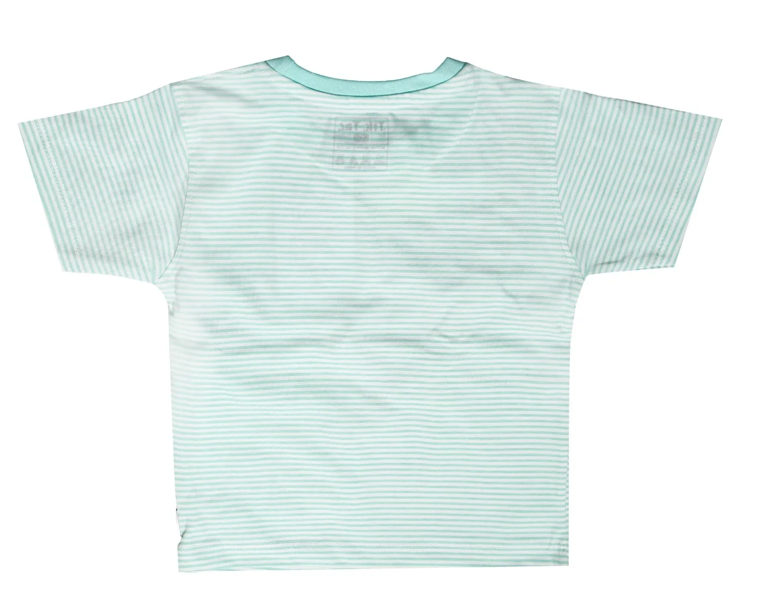 Joy Kids Baby Boys Striped T-Shirt and Denim Shorts Set, Cute Dog Print Pocket, Cotton Blend, Summer Casual Outfit