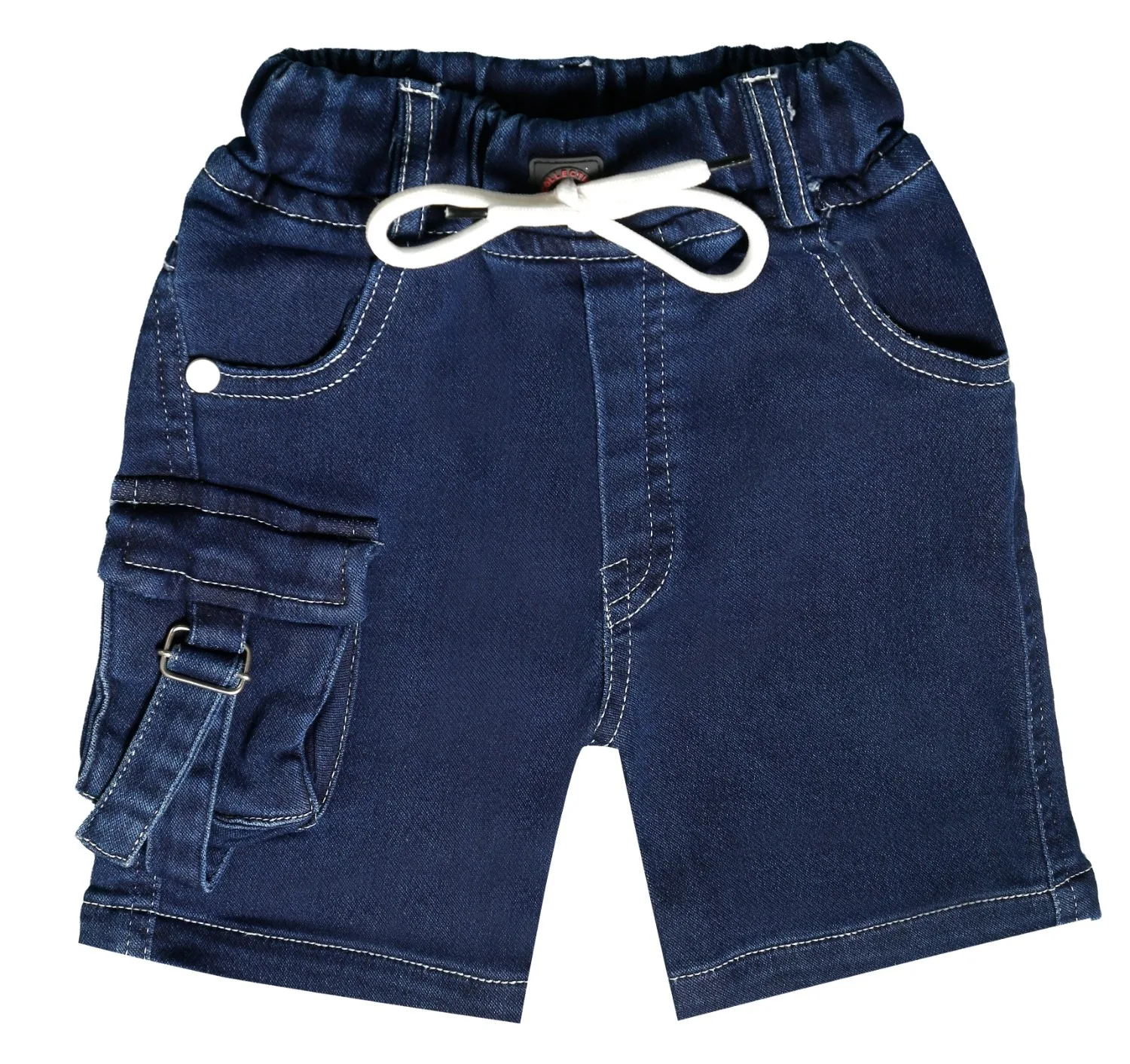 Joy Kids Baby Boys Striped T-Shirt and Denim Shorts Set, Cute Dog Print Pocket, Cotton Blend, Summer Casual Outfit