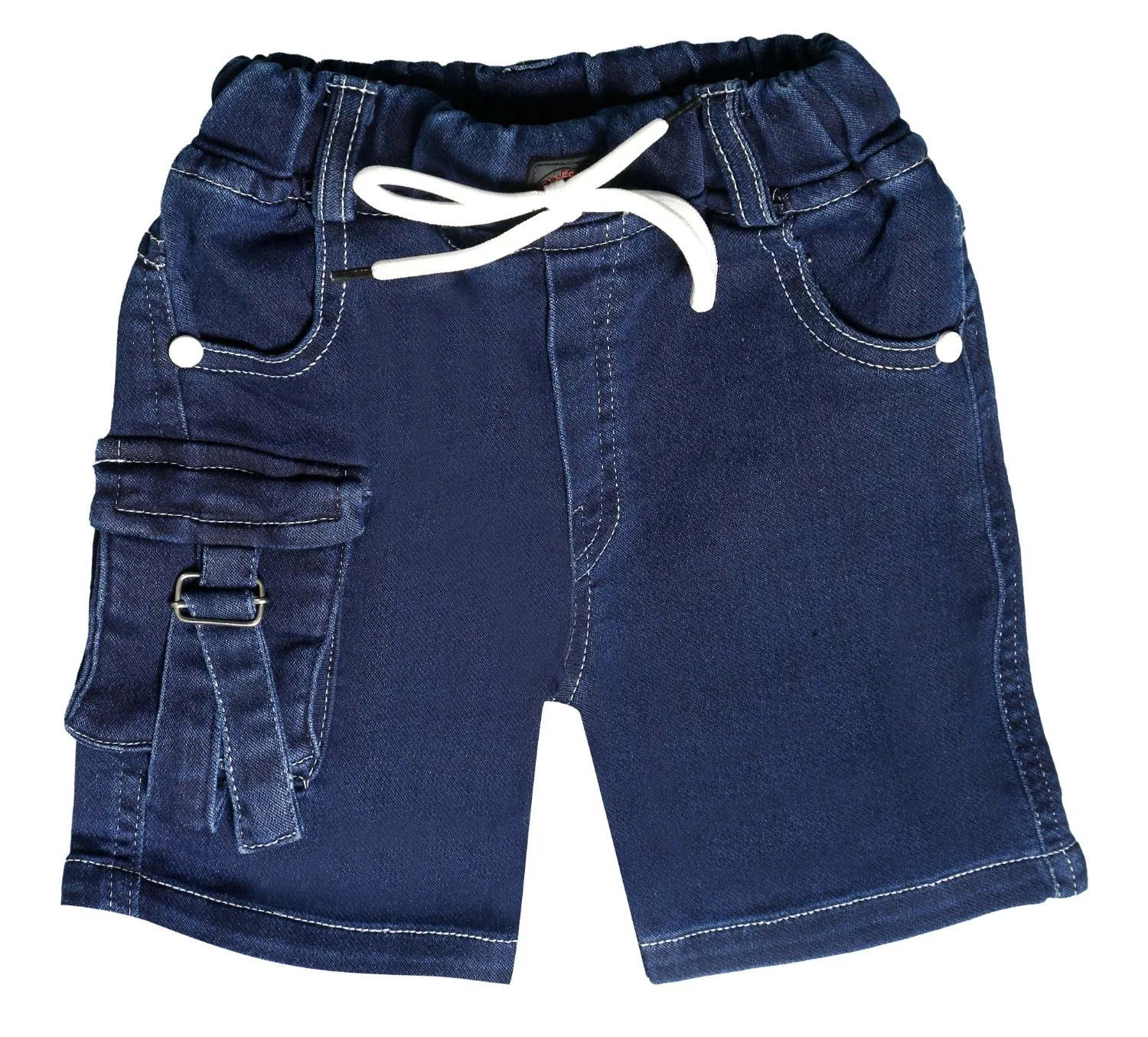 Joy Kids Baby Boys Striped T-Shirt and Denim Shorts Set, Cute Dog Print Pocket, Cotton Blend, Summer Casual Outfit