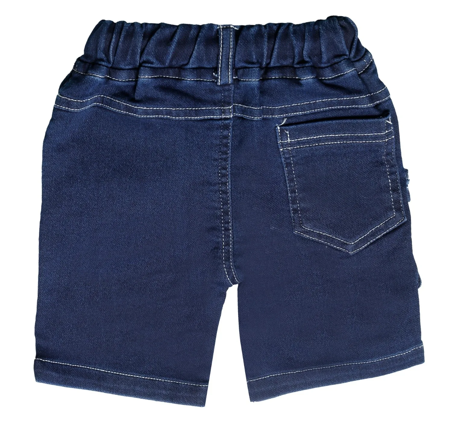 Joy Kids Baby Boys Striped T-Shirt and Denim Shorts Set, Cute Dog Print Pocket, Cotton Blend, Summer Casual Outfit