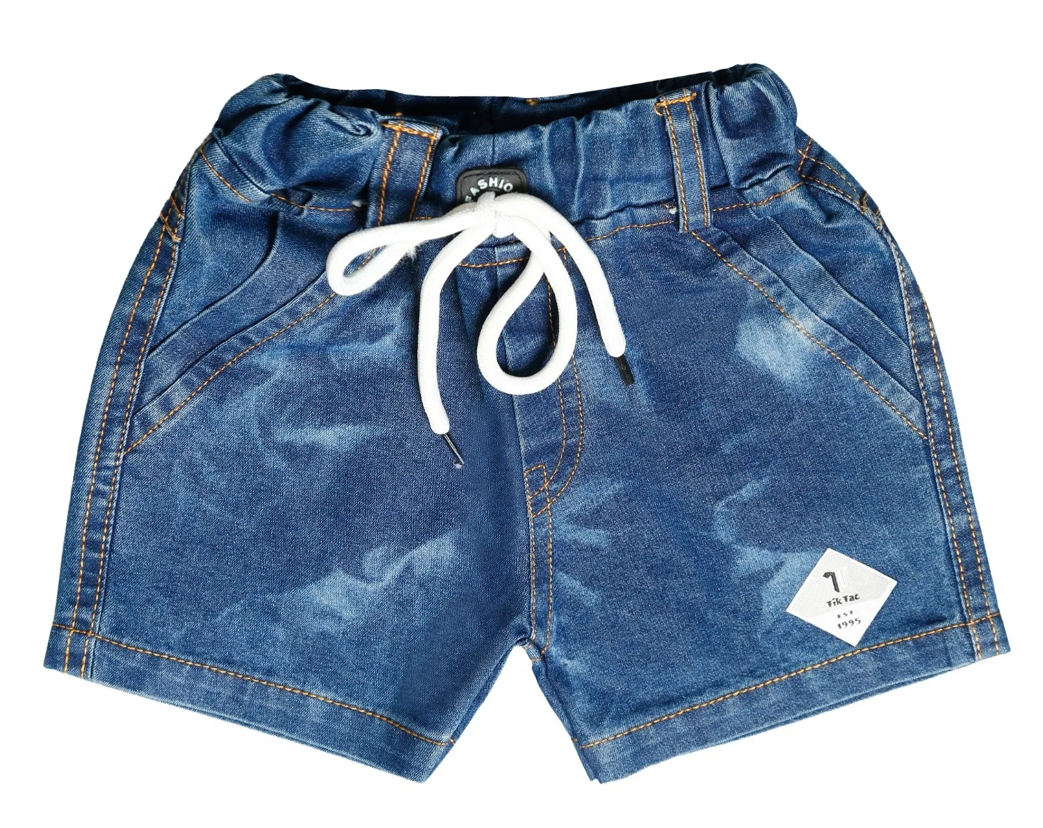 Joy Kids Baby Boys 'Keep Curious' Graphic T-Shirt and Denim Shorts Set, Casual Wear, 2-Piece Outfit