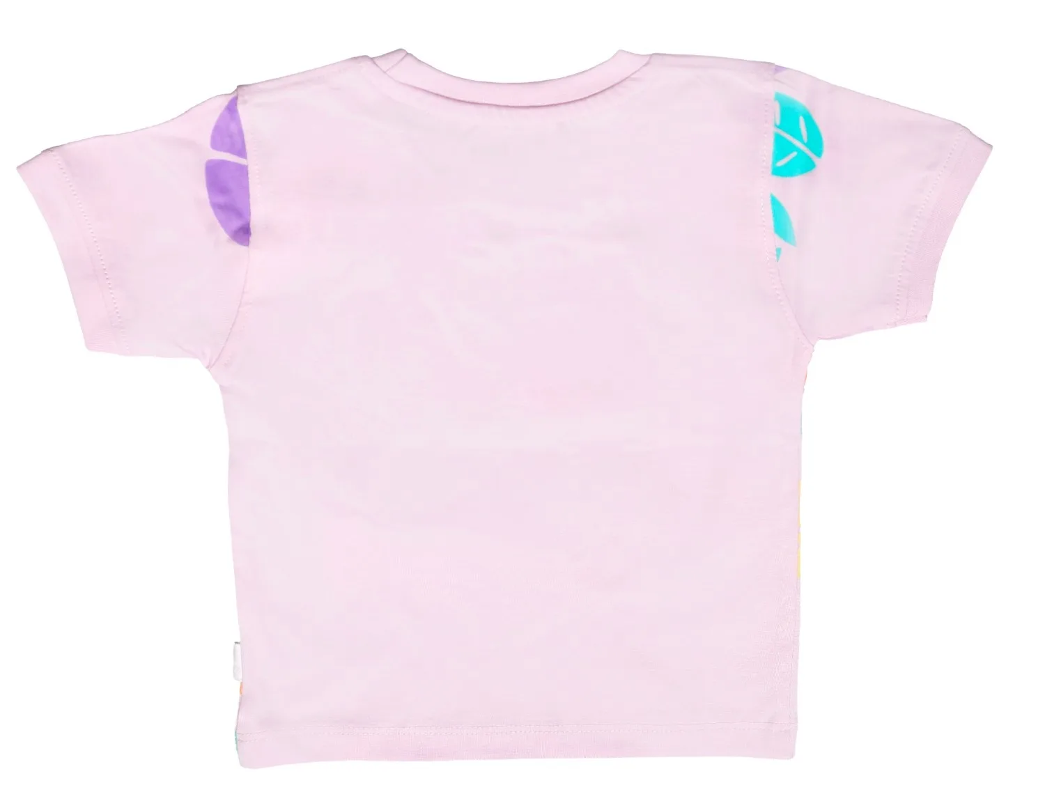 Joy Kids Baby Girls Retro Print T-Shirt and Denim Shorts Set, Lilac/Sea Green, 2-Piece Summer Outfit