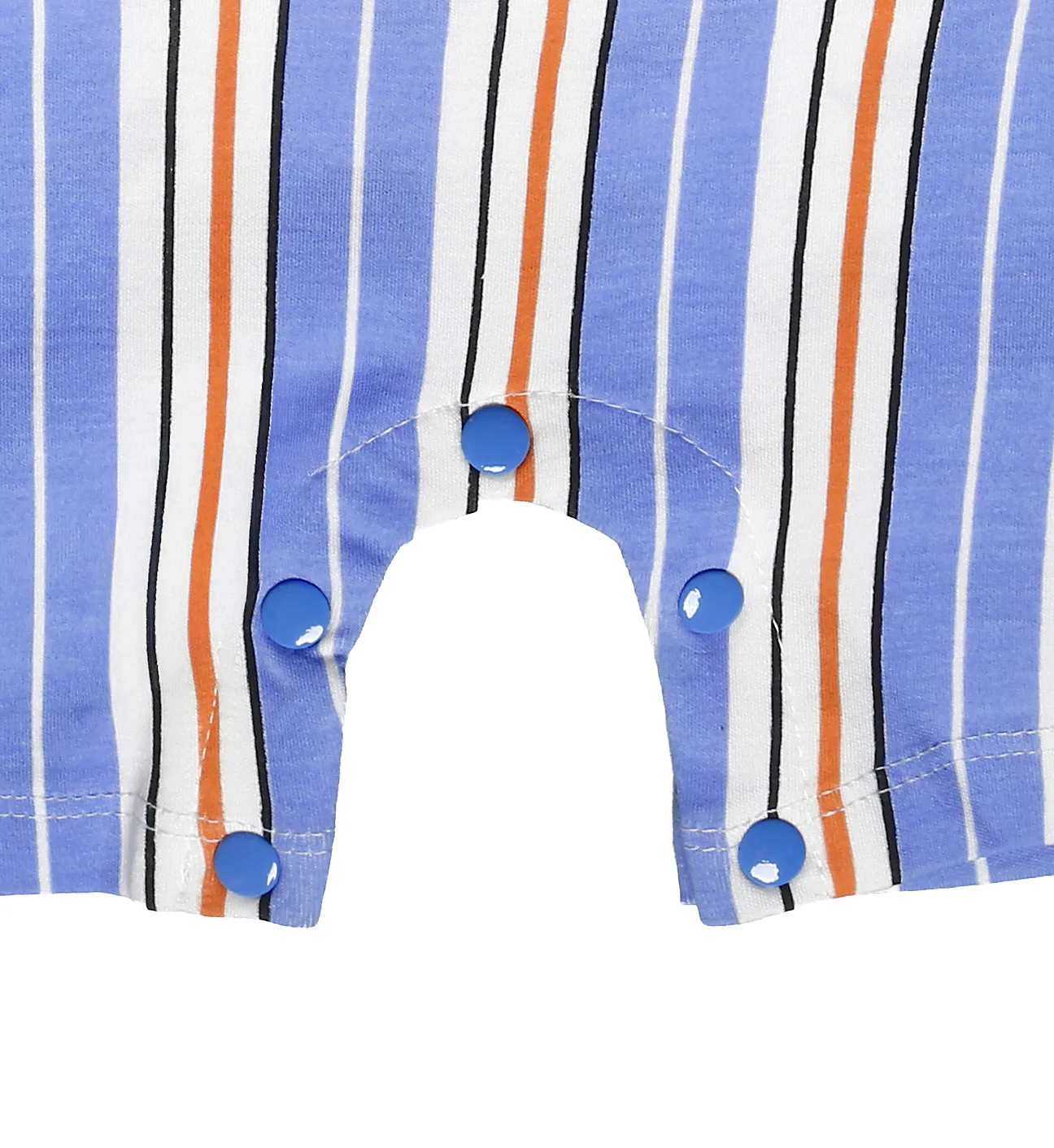 Joy Kids Baby Romper with Striped Pattern & Bow Detail, Soft Cotton Short Sleeve Onesie, Snap Button Closure, Comfortable Casual Wear for Babies